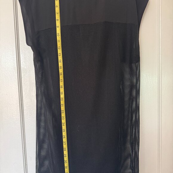 Layered Mesh Black Sleeveless Dress w/ Slip - Picture 5 of 7